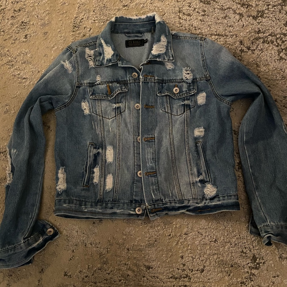 GUC Distressed Denim Jacket 🧥!!